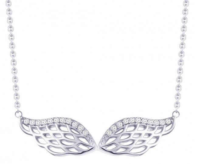 Preciosa Stříbrný náhrdelník se zirkony Angel Wings 5217 00 - Náhrdelníky
