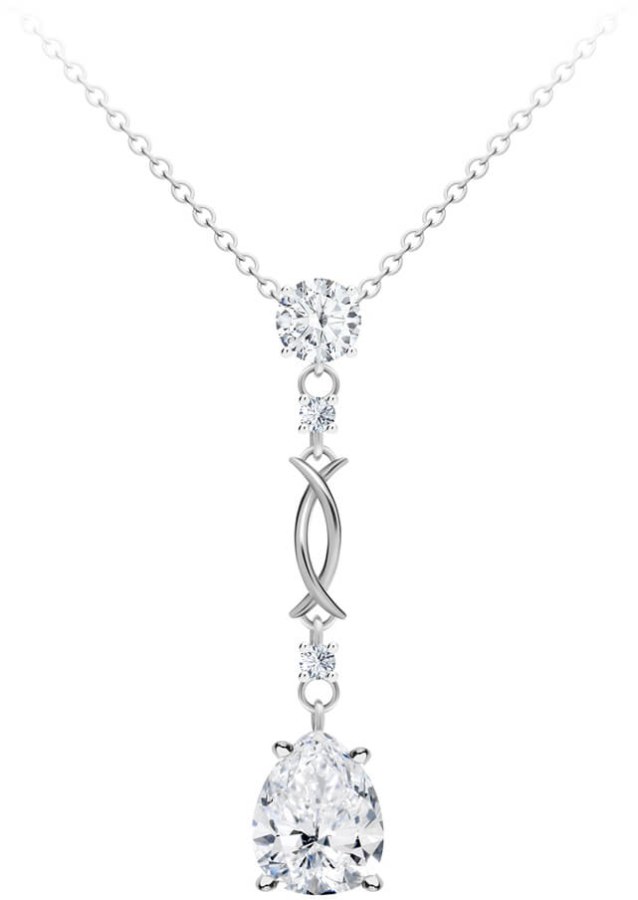 Preciosa Úžasný stříbrný náhrdelník Mongona s kubickou zirkonií Preciosa 5324 00 - Náhrdelníky
