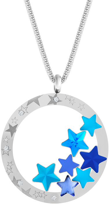 Preciosa Výrazný ocelový náhrdelník Virgo Akva 7340 67 - Náhrdelníky