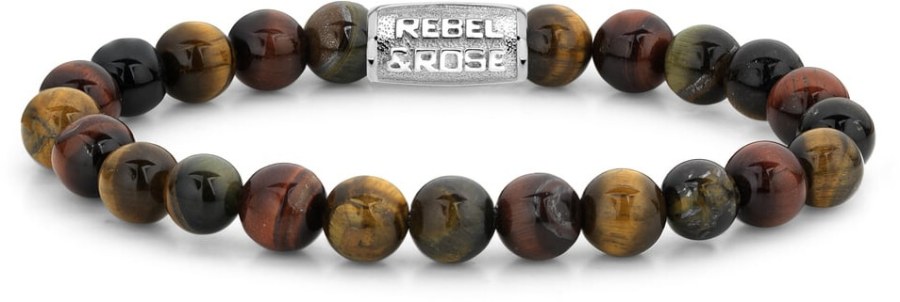 Rebel a Rose Korálkový náramek Who`s afraid of the Tiger RR-80009-S 16,5 cm - S - Náramky Náramky z minerálů