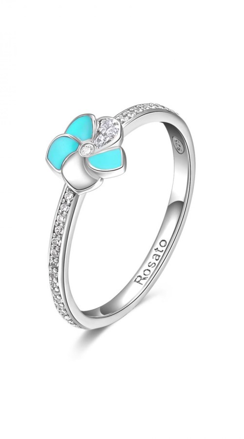 Rosato Půvabný stříbrný prsten Květina Allegra RZAL005 58 mm - Prsteny Prsteny s kamínkem
