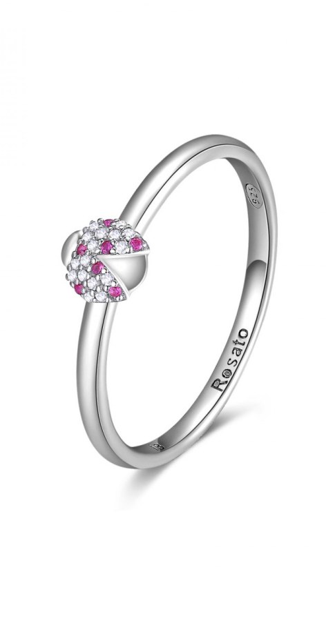 Rosato Jemný stříbrný prsten s beruškou Allegra RZA019 52 mm - Prsteny Prsteny s kamínkem
