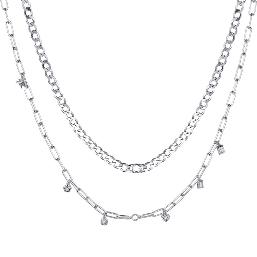 Rosato Stříbrný dvojitý náhrdelník se zirkony Storie RZC021 - Náhrdelníky