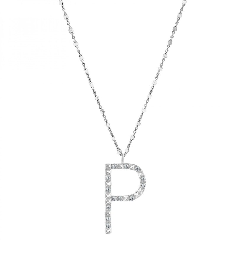 Rosato Stříbrný náhrdelník s přívěskem P Cubica RZCU16 (řetízek, přívěsek) - Náhrdelníky