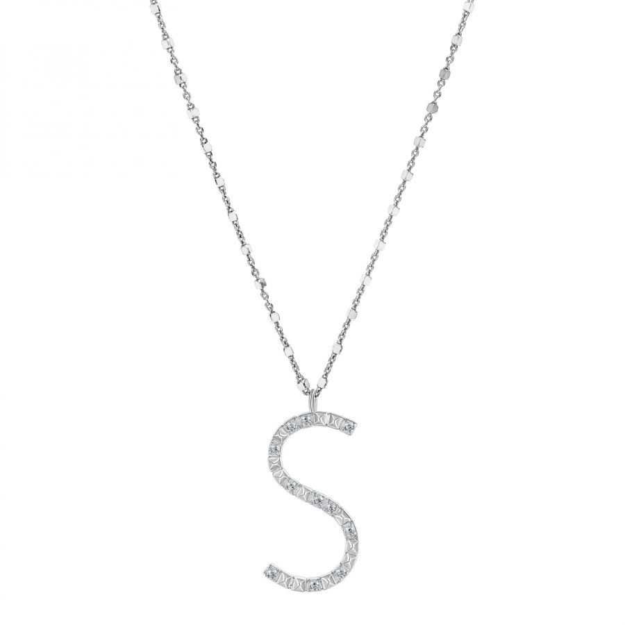 Rosato Stříbrný náhrdelník s přívěskem S Cubica RZCU19 (řetízek, přívěsek) - Náhrdelníky