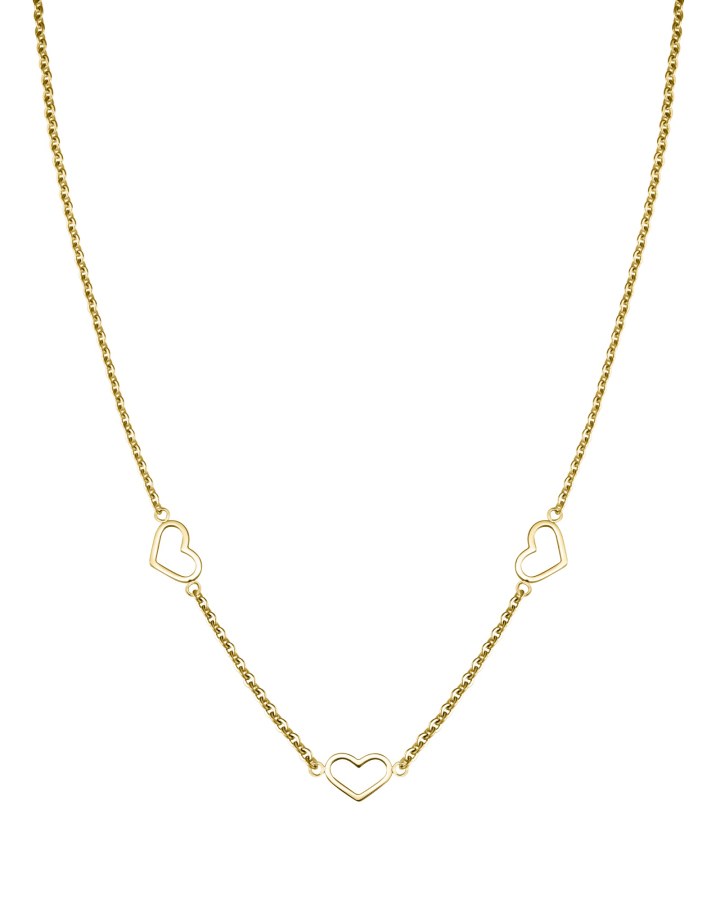 Rosefield Něžný pozlacený náhrdelník se srdíčky Toccombo JNTHG-J535 - Náhrdelníky