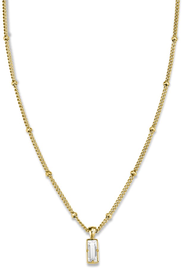 Rosefield Pozlacený ocelový náhrdelník s krystalem Swarovski Toccombo JTNBG-J441 - Náhrdelníky