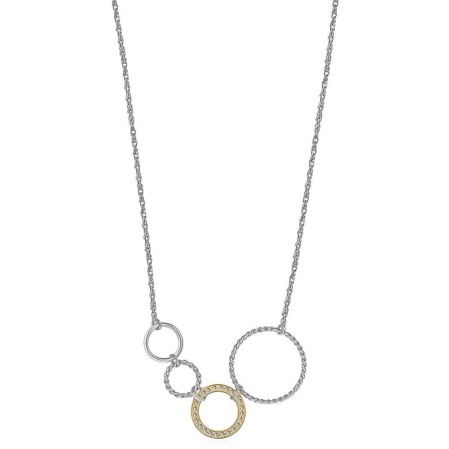 S`Agapõ Bicolor náhrdelník s kruhy Sirkel SSK01 - Náhrdelníky