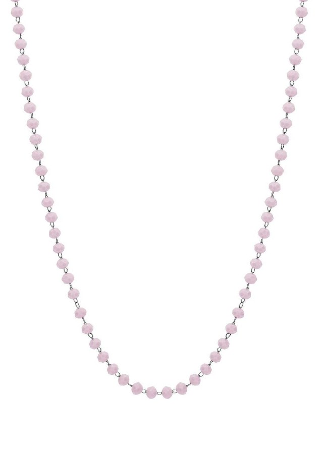 S`Agapõ Růžový korálkový náhrdelník na přívěsky Happy SHAC60 - Náhrdelníky