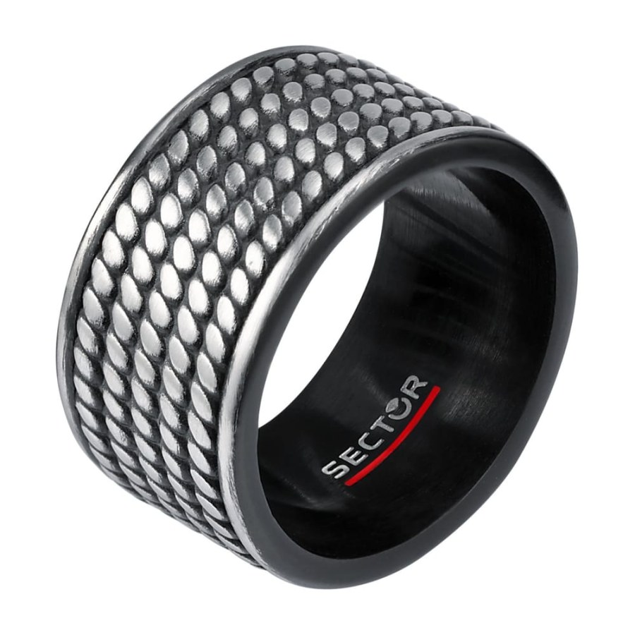 Sector Výrazný ocelový prsten Row SACX14 59 mm - Prsteny Prsteny bez kamínku
