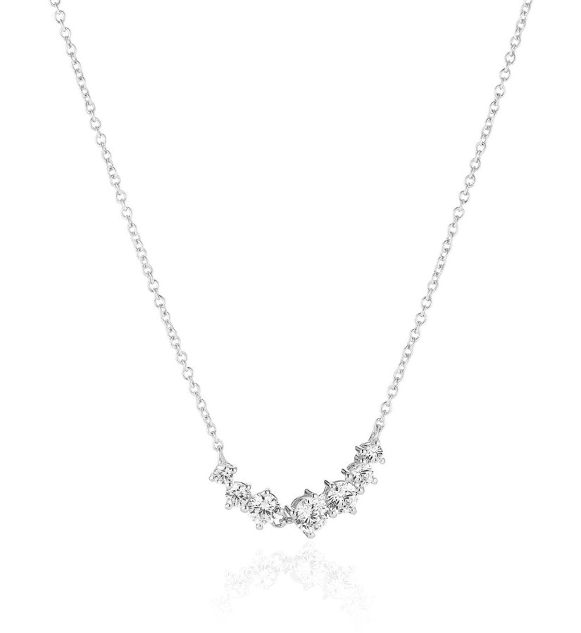 Sif Jakobs Oslnivý stříbrný náhrdelník s kubickými zirkony Belluno SJ-N42123-CZ-SS