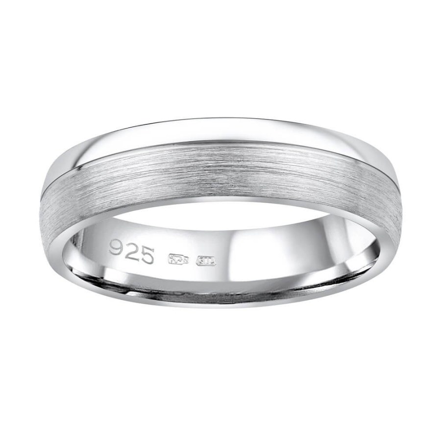 Silvego Snubní stříbrný prsten Paradise pro muže i ženy QRGN23M 51 mm - Prsteny Prsteny bez kamínku