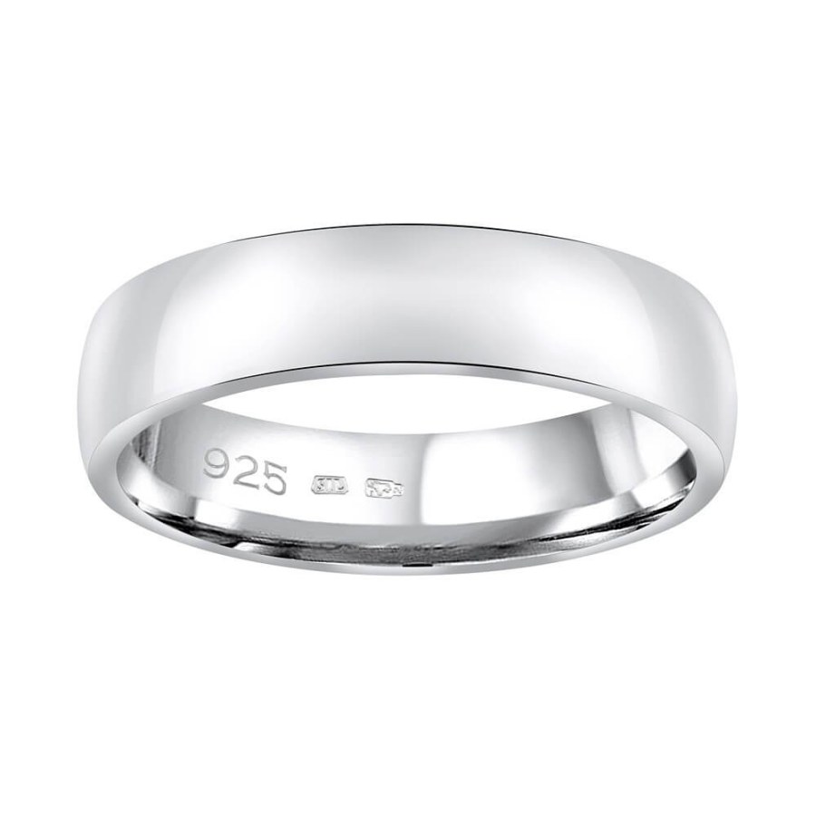 Silvego Snubní stříbrný prsten Poesia pro muže i ženy QRG4104M 49 mm - Prsteny Prsteny bez kamínku
