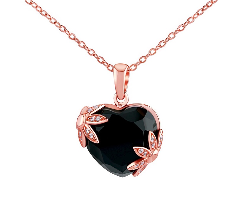 Silvego Stříbrný/ pozlacený náhrdelník Trabl s Brilliance Zirconia ve tvaru srdce DCC1610411NRG - Náhrdelníky