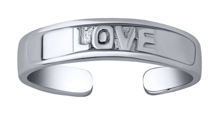 Silvego Stříbrný prsten na nohu Arty s nápisem Love PRM12191R - Prsteny Prsteny bez kamínku