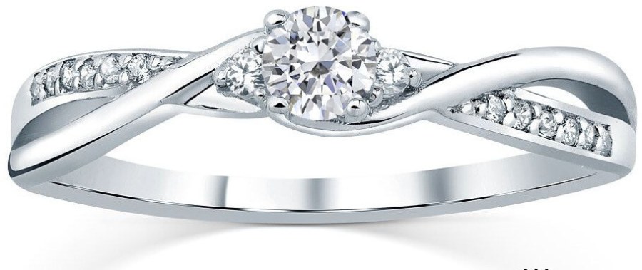 Silvego Stříbrný prsten s krystaly Swarovski FNJR085sw 53 mm - Prsteny