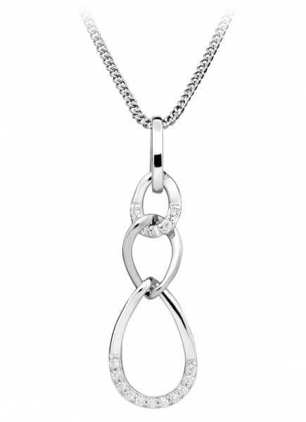 Silver Cat Elegantní náhrdelník se zirkony SC437 - Náhrdelníky