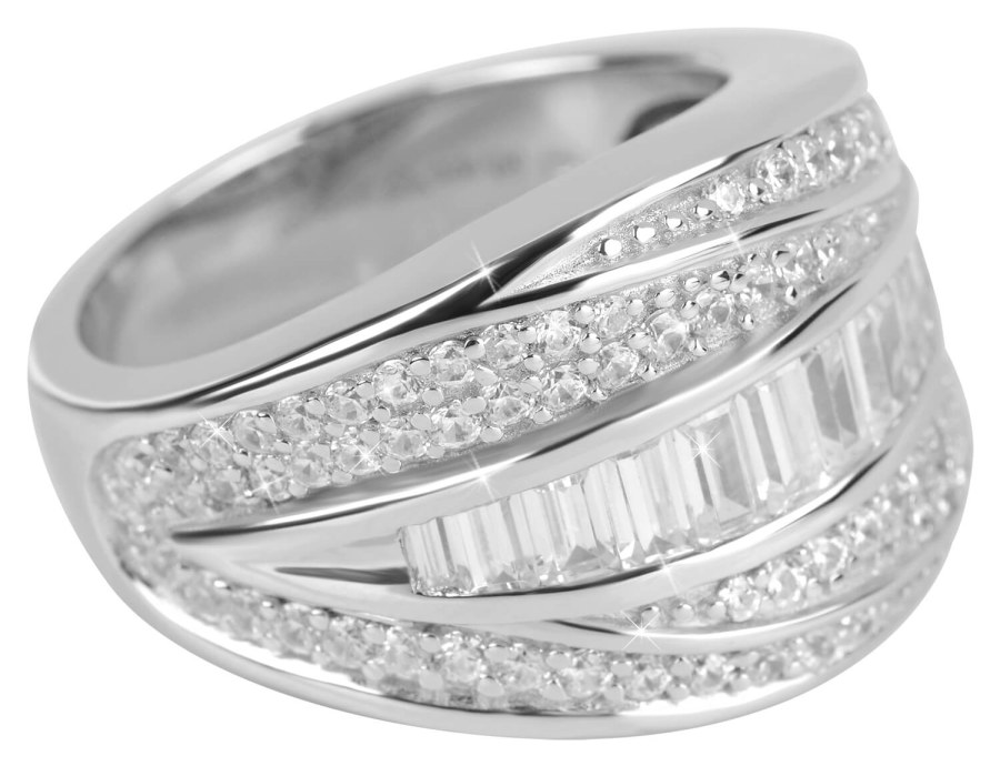 Silver Cat Luxusní prsten se zirkony SC285 52 mm - Prsteny Prsteny s kamínkem