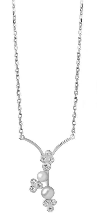 Silver Cat Okouzlující stříbrný náhrdelník s perličkami SC313 - Náhrdelníky