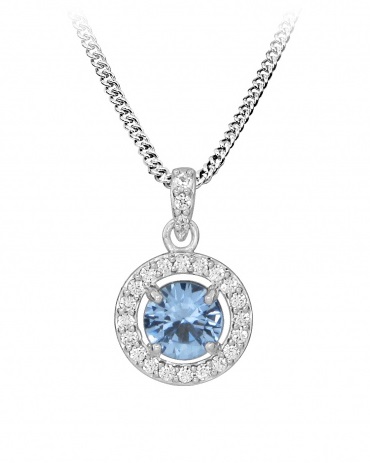 Silver Cat Elegantní stříbrný náhrdelník se zirkony SC489 (řetízek, přívěsek) - Náhrdelníky