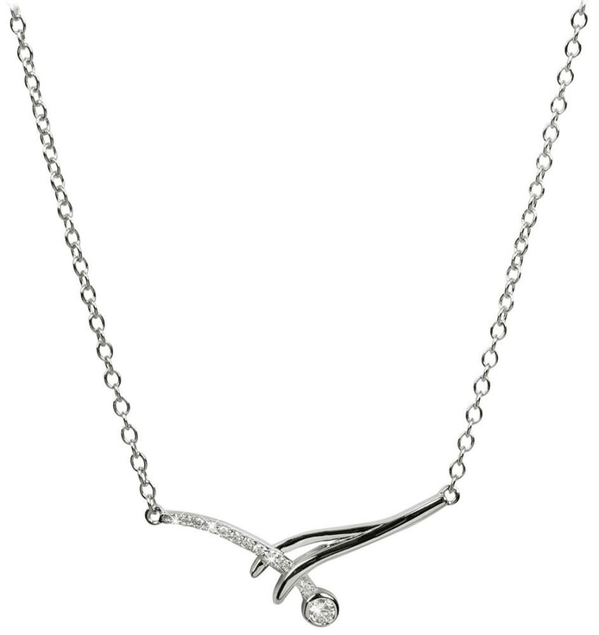 Silver Cat Stříbrný náhrdelník se zirkony SC201 - Náhrdelníky