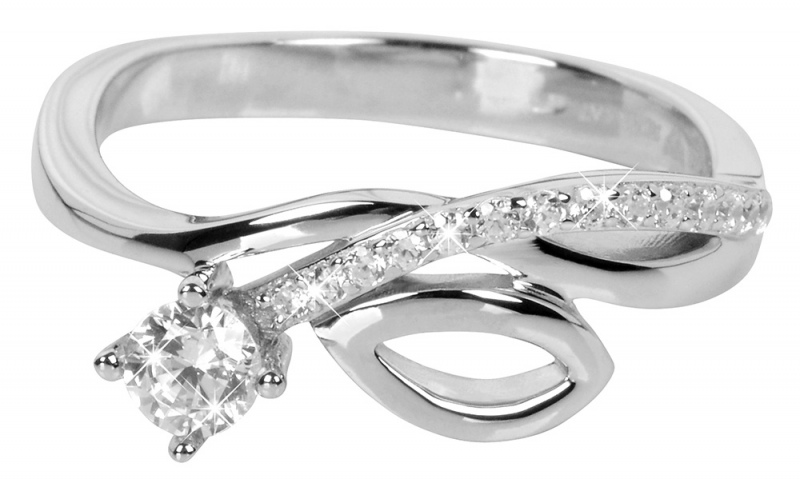 Silver Cat Stříbrný prsten s čirými zirkony SC233-011218201 60 mm - Prsteny Prsteny s kamínkem