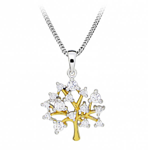 Silver Cat Stylový bicolor náhrdelník se stromem života SC415 - Náhrdelníky