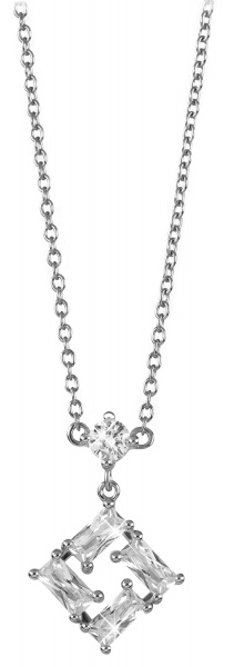 Silver Cat Zářivý stříbrný náhrdelník s kubickými zirkony SC334-041655501 - Náhrdelníky