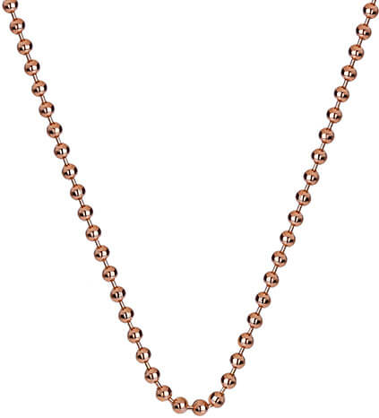 Hot Diamonds Stříbrný řetízek Emozioni Rose Gold Bead Chain 18 CH007 - Řetízky