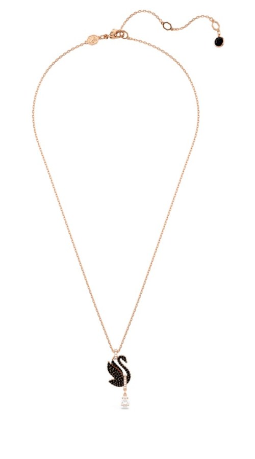 Swarovski Luxusní bronzový náhrdelník s krystaly Iconic Swan 5678045 - Náhrdelníky