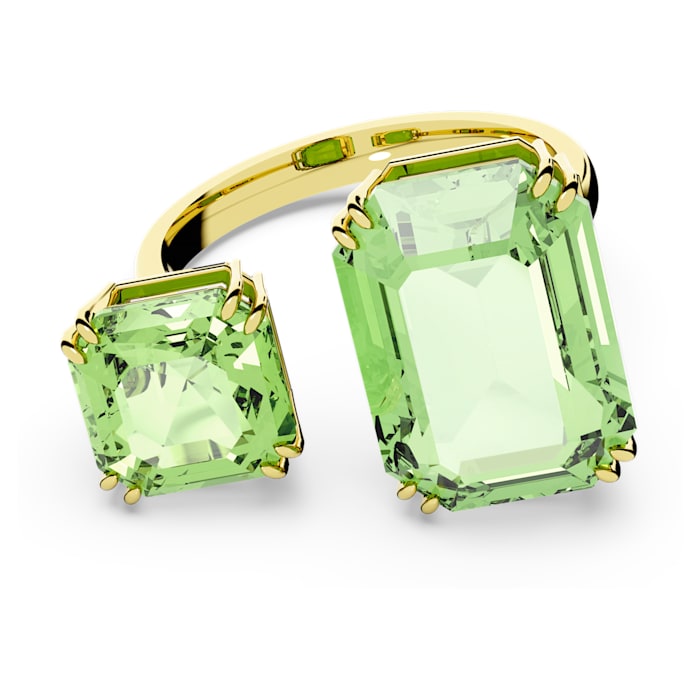 Swarovski Luxusní otevřený prsten se zelenými krystaly Millenia 5619626 58 mm - Prsteny Prsteny s kamínkem