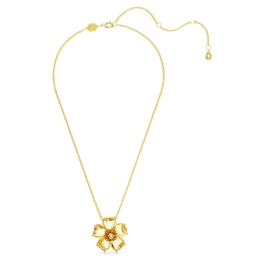 Swarovski Nepřehlédnutelný pozlacený náhrdelník s krystaly Florere 5650570 - Náhrdelníky