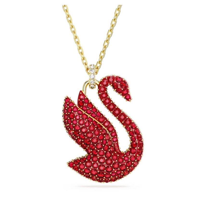 Swarovski Oslnivý pozlacený náhrdelník s Labutí Iconic Swan 5649773 - Náhrdelníky