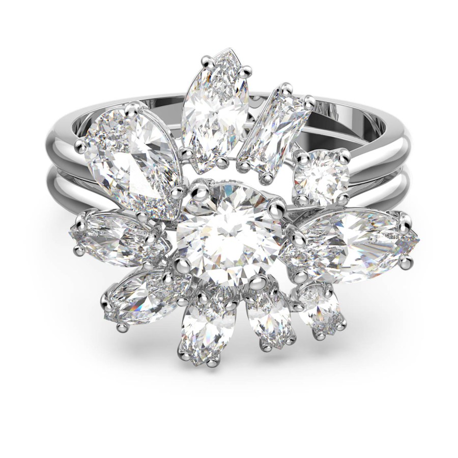 Swarovski Třpytivý prsten s krystaly Gema 564466 55 mm - Prsteny Prsteny s kamínkem