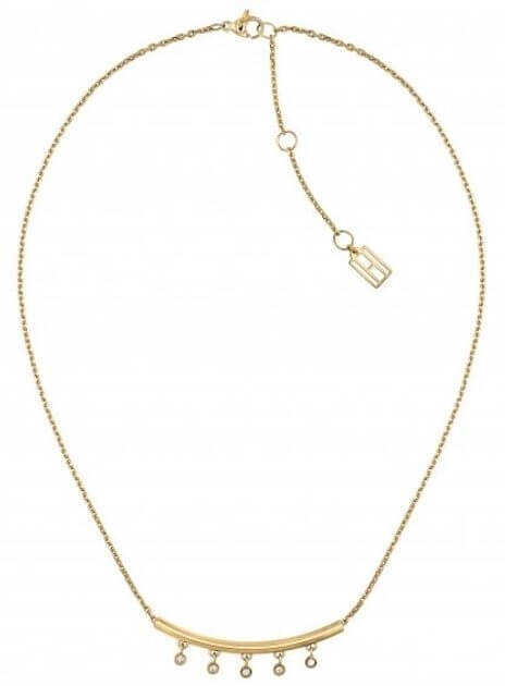 Tommy Hilfiger Elegantní pozlacený náhrdelník s přívěskem TH2780229