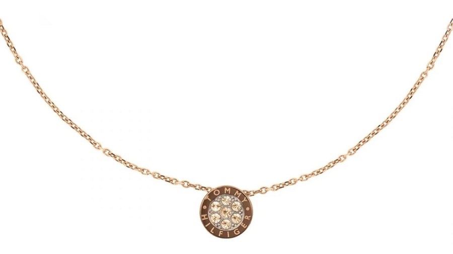 Tommy Hilfiger Stylový bronzový náhrdelník s přívěskem 2780579 - Náhrdelníky