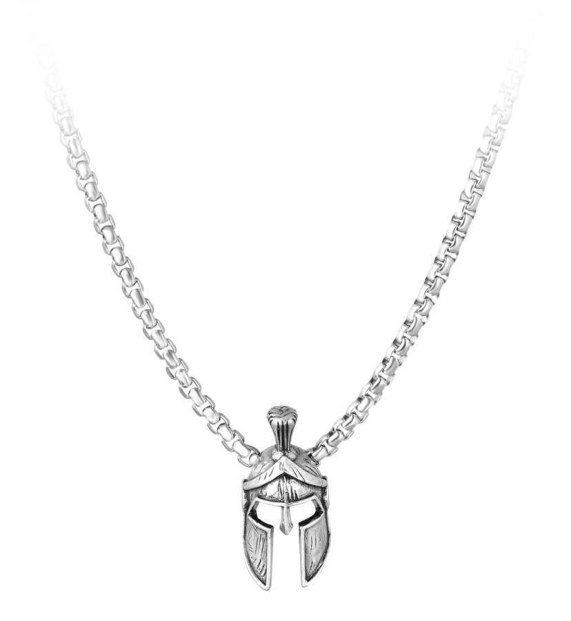 Troli Designový pánský náhrdelník s rytířskou přilbou - Náhrdelníky