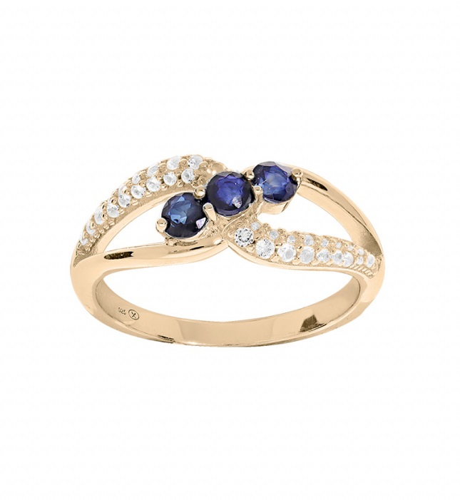 Troli Elegantní pozlacený prsten se zirkony PO/SR08669B 52 mm - Prsteny Prsteny s kamínkem