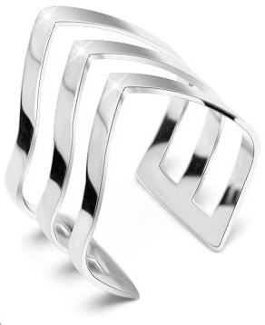 Troli Elegantní trojitý prsten z oceli - Prsteny Otevřené prsteny