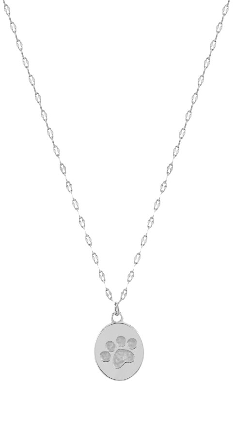 Troli Hravý ocelový náhrdelník Tlapka VABQJN038S (řetízek, přívěsek) - Náhrdelníky