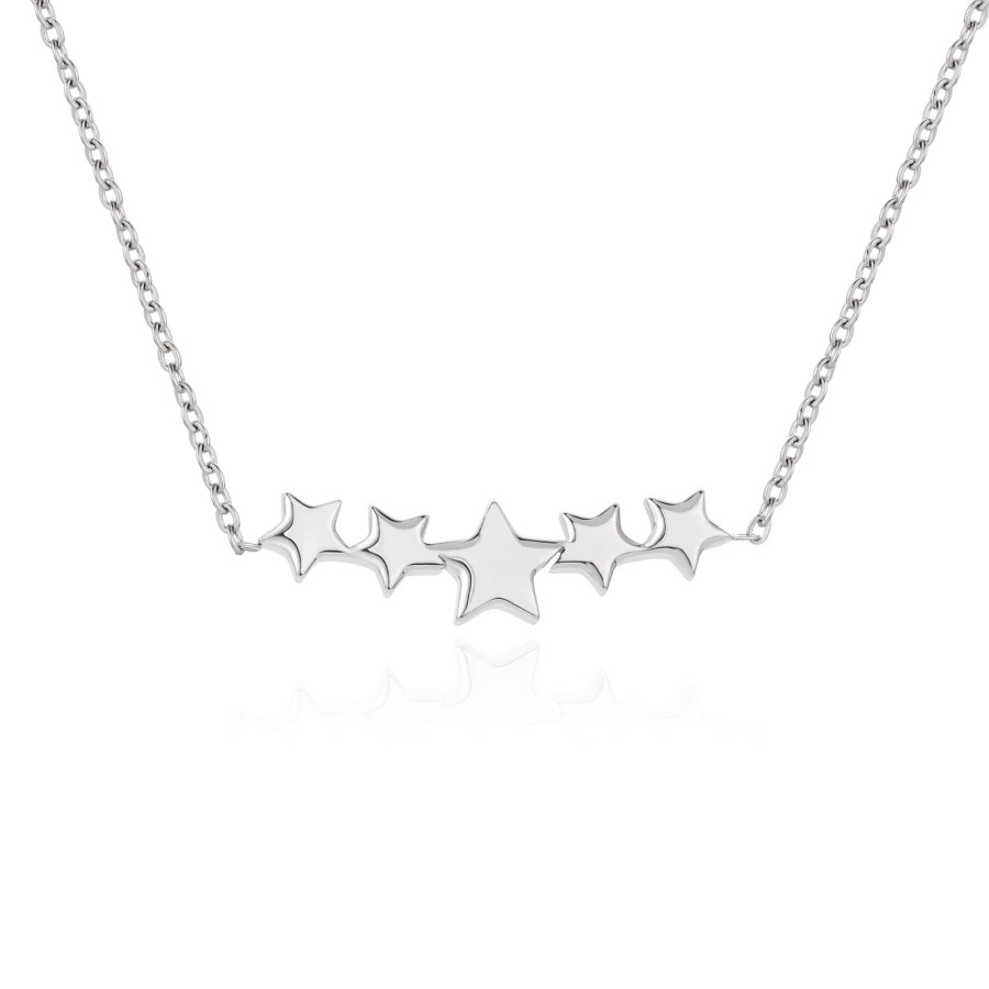 Troli Krásný ocelový náhrdelník Hvězdičky VEDN0329S - Náhrdelníky