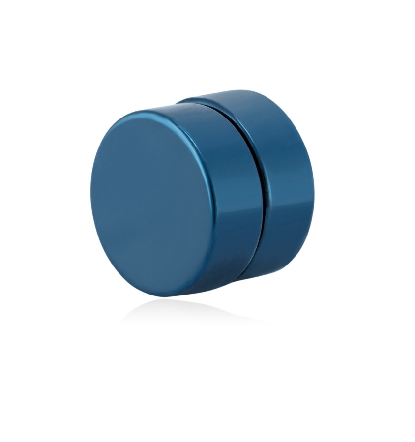 Troli Modrá magnetická single náušnice 2v1 (pecka, mini brož) VSE6018BL-PET - Náušnice Pecky