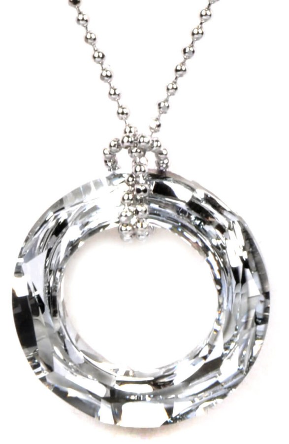 Levien Elegantní náhrdelník Cosmic Ring Crystal - Náhrdelníky