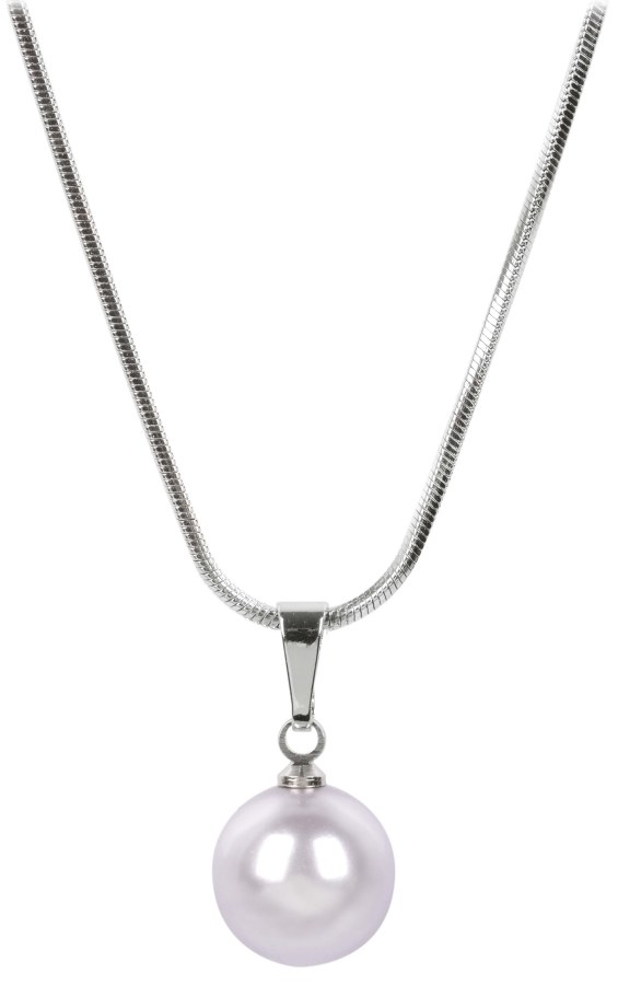 Levien Půvabný náhrdelník s perličkou Pearl Lavender - Náhrdelníky
