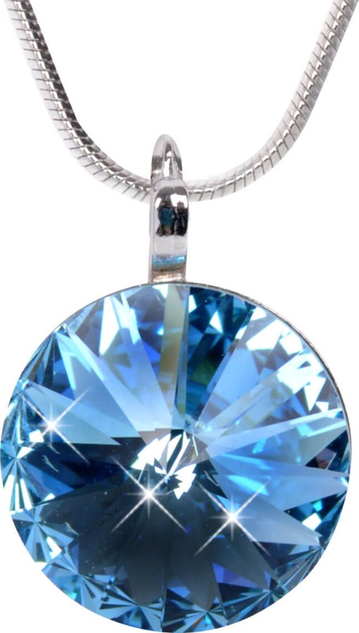 Levien Elegantní náhrdelník Rivoli Aquamarine - Náhrdelníky