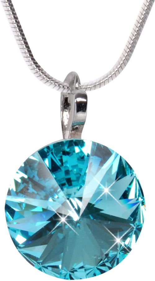 Levien Elegantní náhrdelník Rivoli Light Turquoise - Náhrdelníky