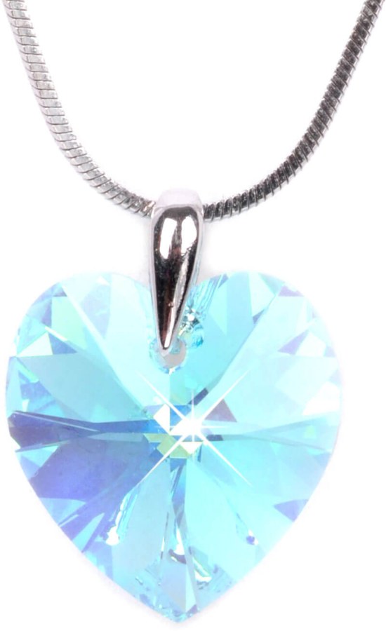 Levien Romantický náhrdelník Srdce Aqua AB - Náhrdelníky