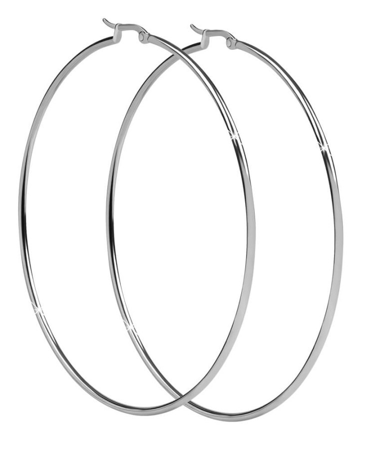 Troli Nadčasové ocelové náušnice kruhy 4 cm - Náušnice Kruhy