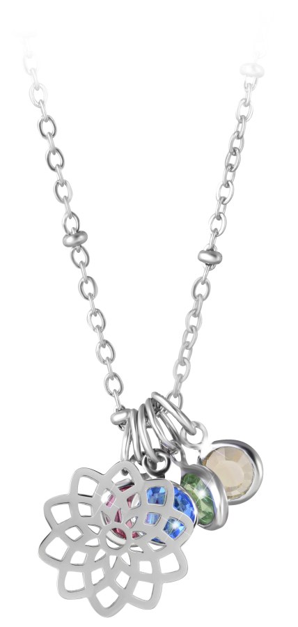 Troli Ocelový náhrdelník s vyměnitelnými přívěsky (řetízek, 5x přívěsek)
