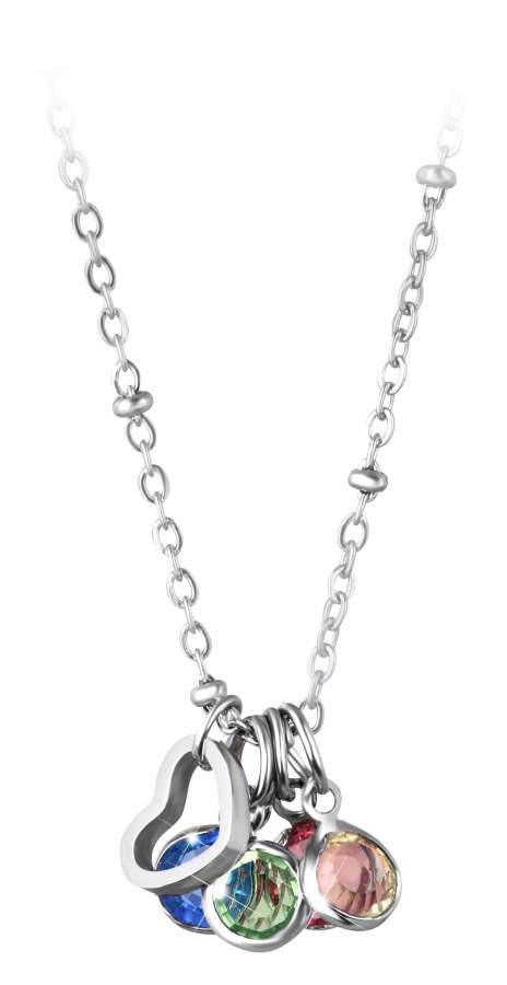 Troli Ocelový náhrdelník s vyměnitelnými přívěsky (řetízek, 5x přívěsek) 6132731